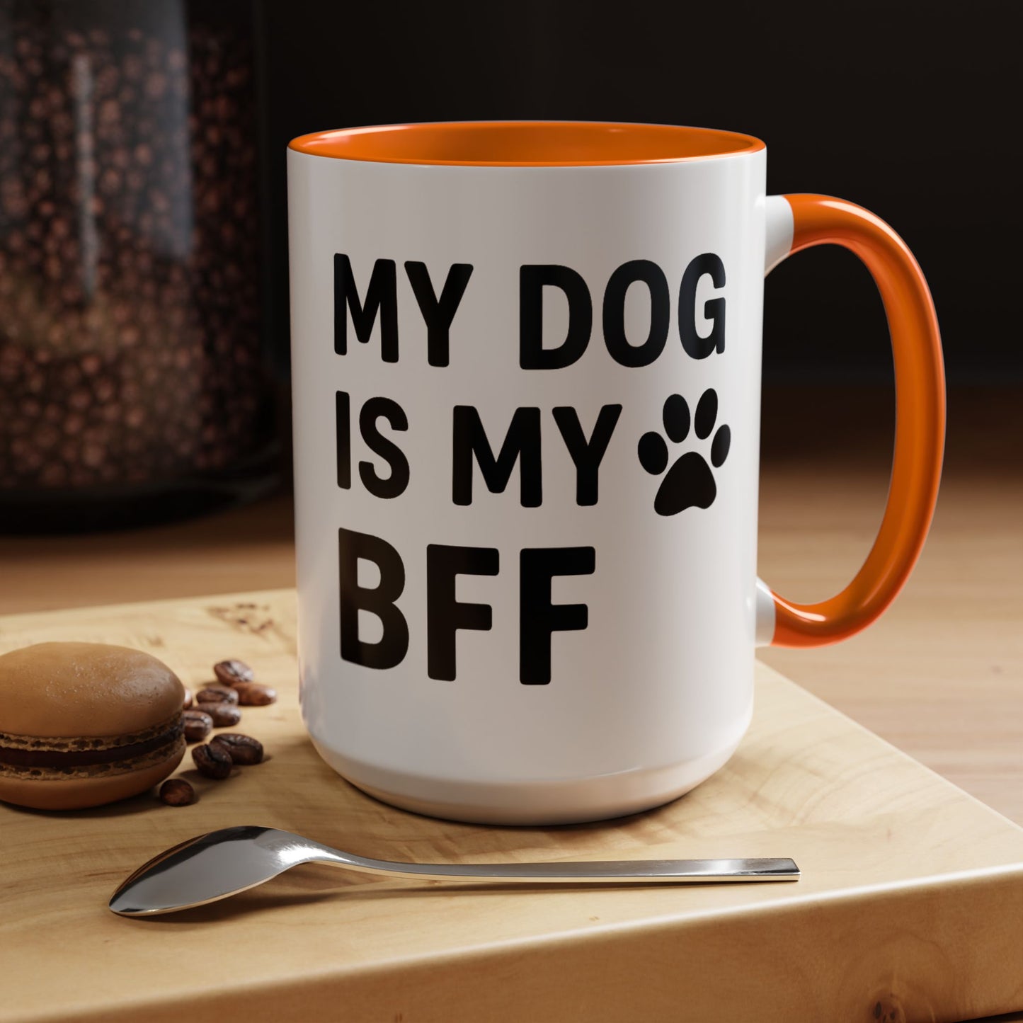 My Dog is My BFF, Pet Owner Gift, Animal Lover Mug, Cute Dog Theme, Personalized Pet Mug