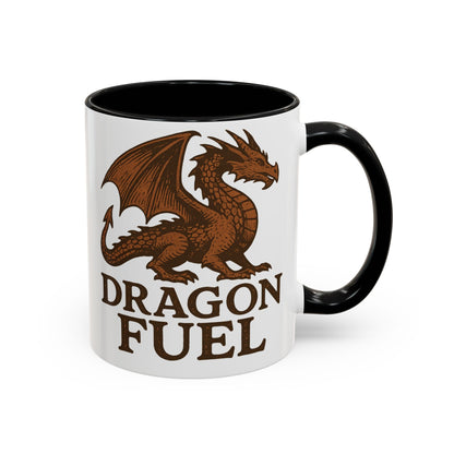 Dragon Fuel Coffee Mug - 11/15oz, Fantasy Gift for Gamers, Unique Dragon Lover's Cup, Dungeons & Dragons Drinkware, Gift for Wizards