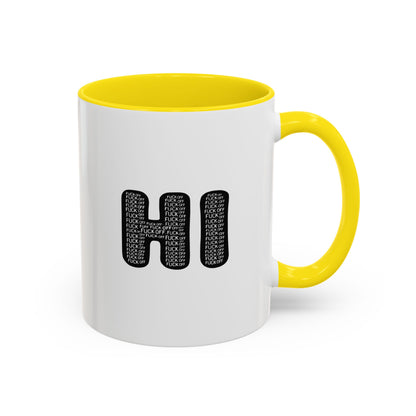 Explicit 'HI' Design, Modern Mug for Tea Lovers, Gift Idea for Friends, Unique Office Decor, Home Kitchen Accessory