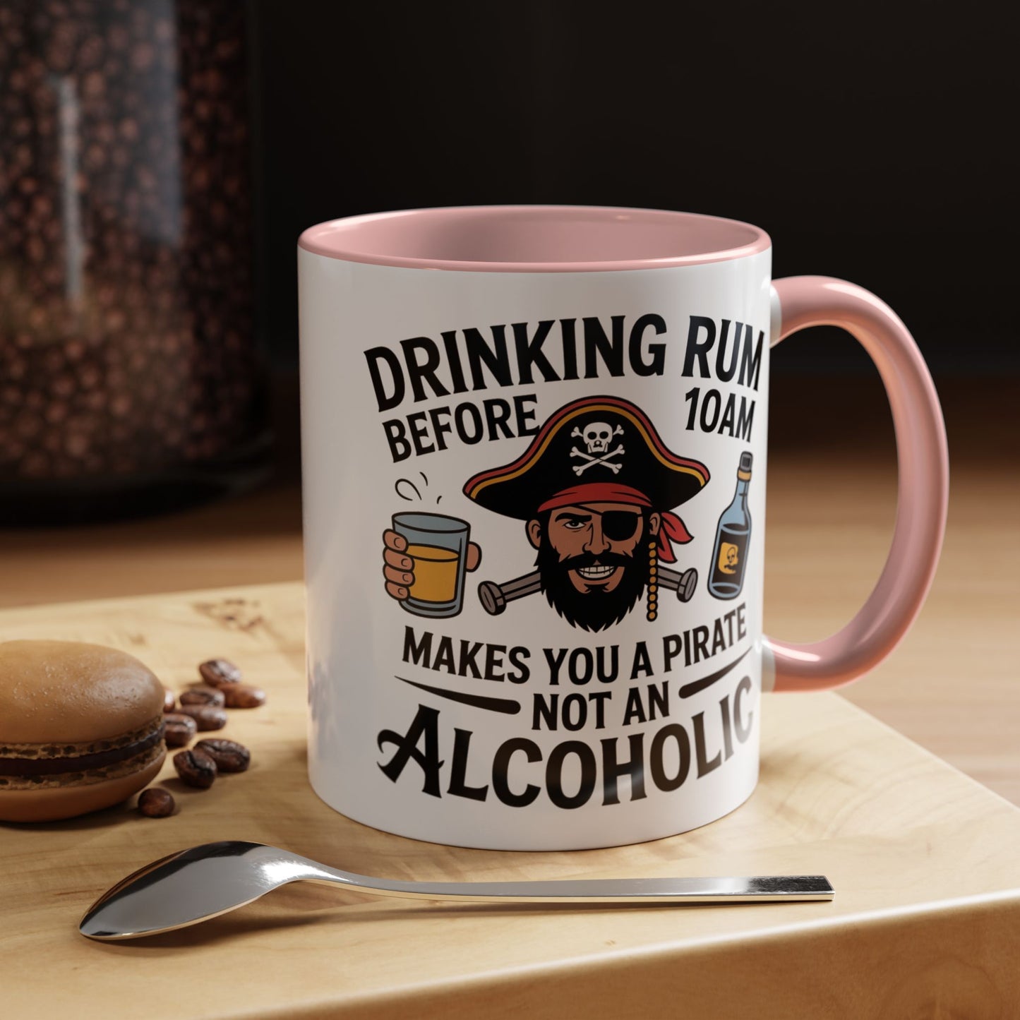 Pirate-Themed Coffee Mug, Fun Gift for Rum Lovers, Perfect for Pirate Parties, Nautical Decor, Unique Holiday Present