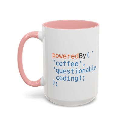 Coffee-Themed Accent Mug with Programmer Humor, Gift for Coders, Computer Enthusiasts, Office Use, Birthday, Tech Celebration