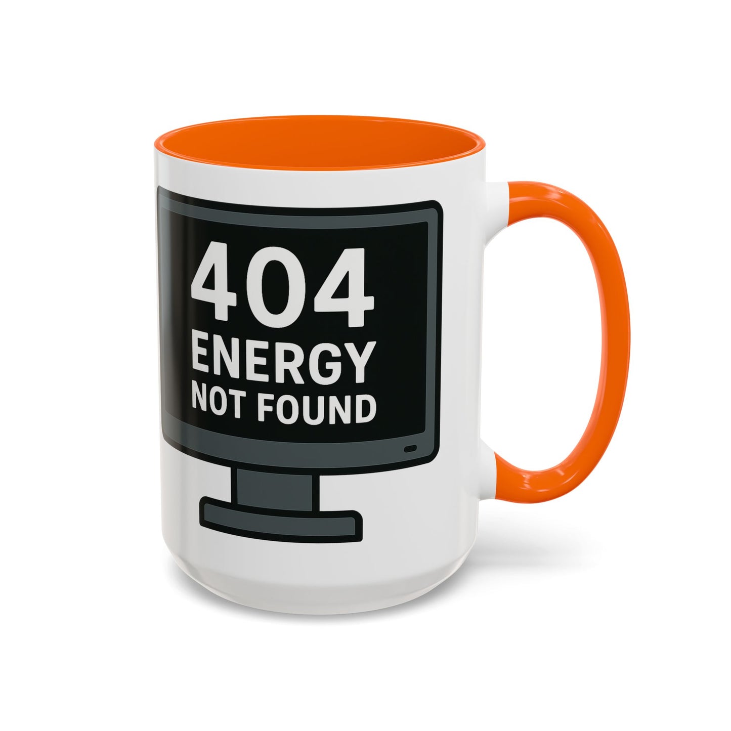Humorous 404 Energy Not Found Coffee Mug, Funny Gift for Programmers, Unique Office Mug, Tech Lover's Gift, Coffee Lovers Mug