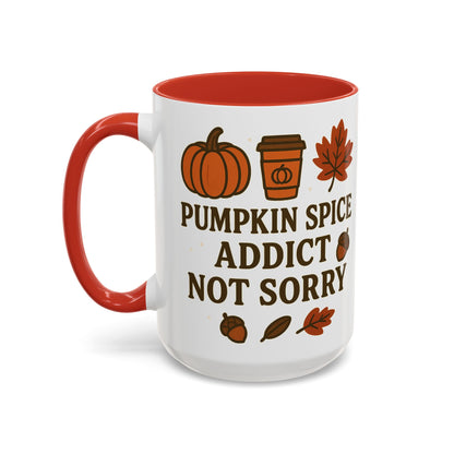 Pumpkin Spice Addict Coffee Mug, Cozy Fall Gift for Coffee Lovers, Autumn Decor, Cute Mug for Thanksgiving