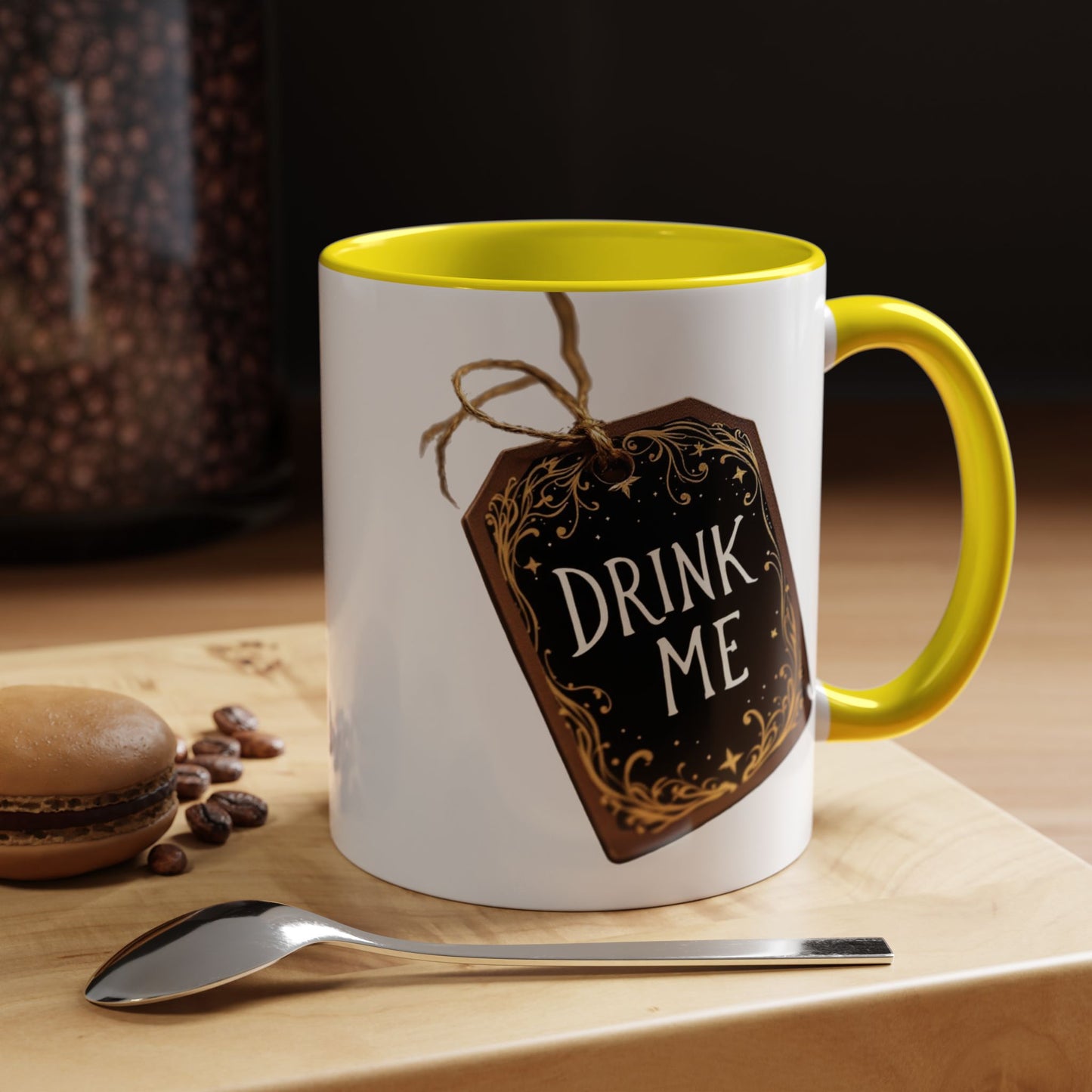 Whimsical Drink Me Coffee Mug - Enchanting Accent Cup for Tea Lovers