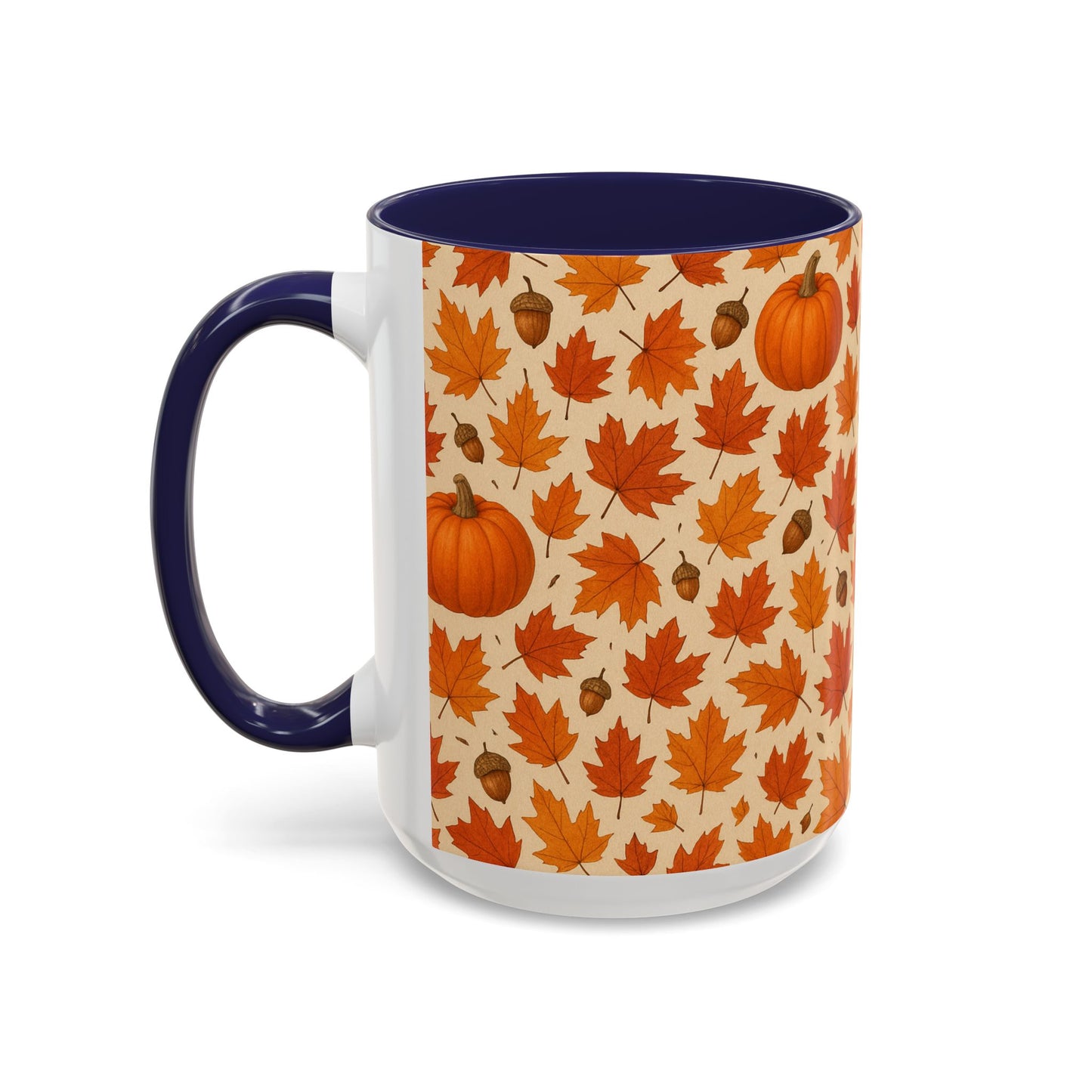 Autumn Leaves Coffee Mug, Pumpkin Mug, Fall Decor, Seasonal Gift, Nature Lover Mug, Cozy Kitchenware