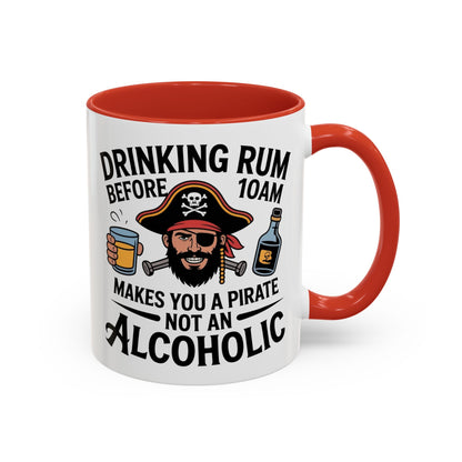 Pirate-Themed Coffee Mug, Fun Gift for Rum Lovers, Perfect for Pirate Parties, Nautical Decor, Unique Holiday Present