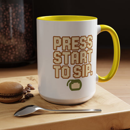 Press Start to Sip, Unique Gift for Gamers, Fun Birthday Present, Video Game Decor, Geeky Kitchenware