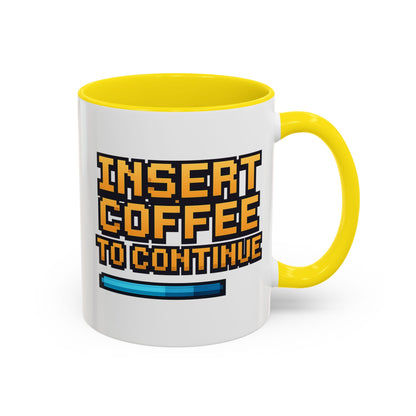 Insert Coffee to Continue, Gift for Tech Lovers, Office Desk Decor, Video Game Mug