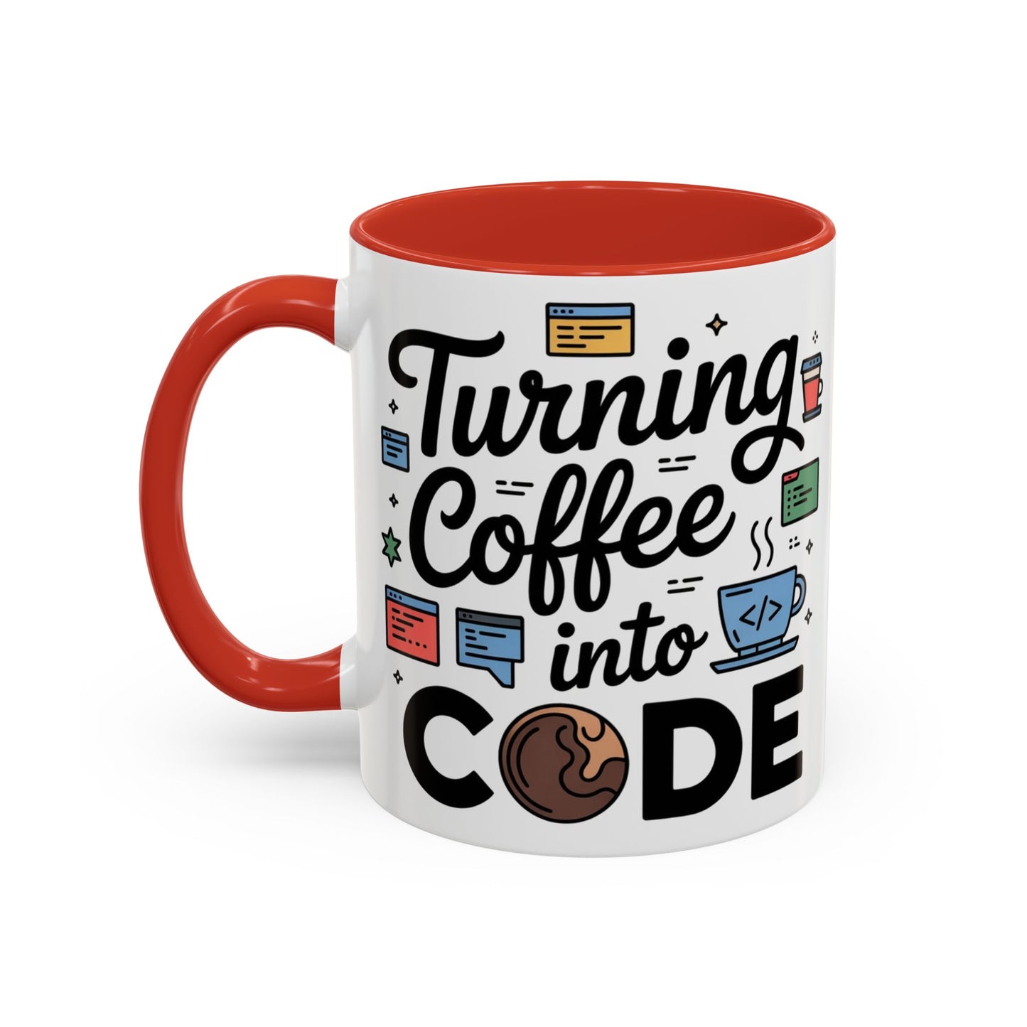 Turning Coffee into Code Mug, Programmer Gift, Coffee Lovers Cup, Tech Humor, Office Decor, Geeky Coffee Mug