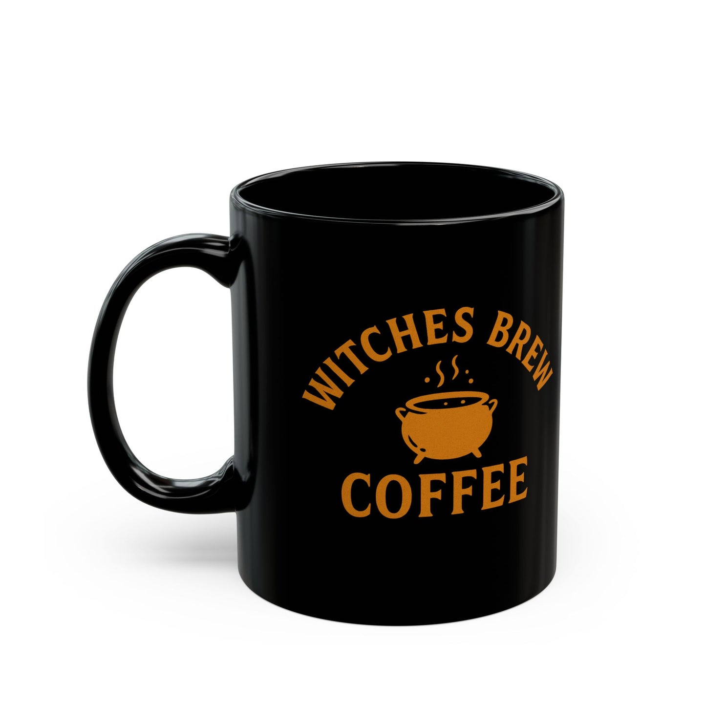 Witches Brew Coffee Mug | Black Ceramic Cup for Halloween, Witch Themed Gift