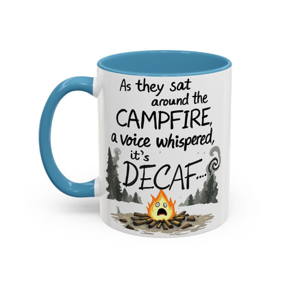 Scary Campfire Decaf Story Coffee Mug - Fun Gift for Outdoor Lovers, Camping, Hiking