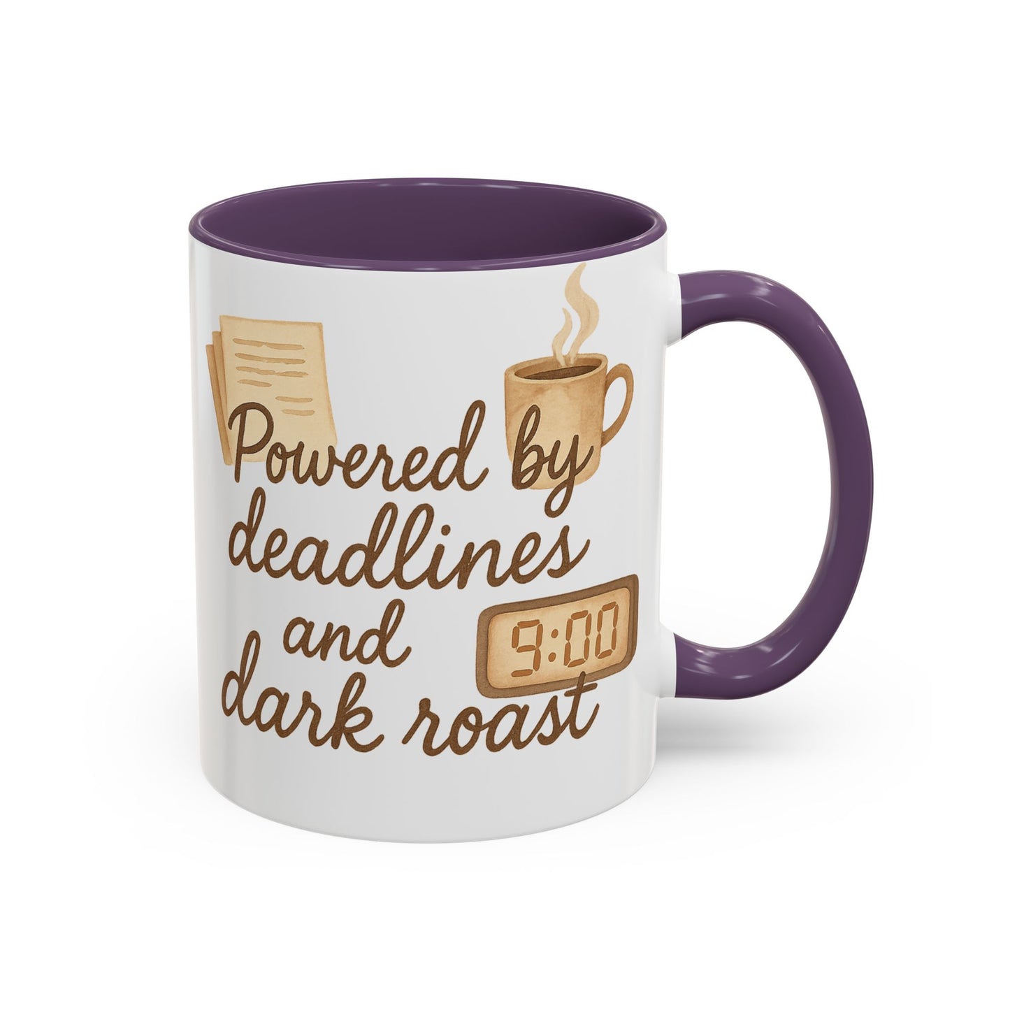 Powered by Deadlines and Dark Roast - Gift for Coffee Lover, Journalist