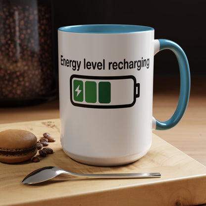 Recharge Your Energy Level, Gift for Tech Lovers, Office Desk Essential, Fun Quote Mug, Unique [...]
