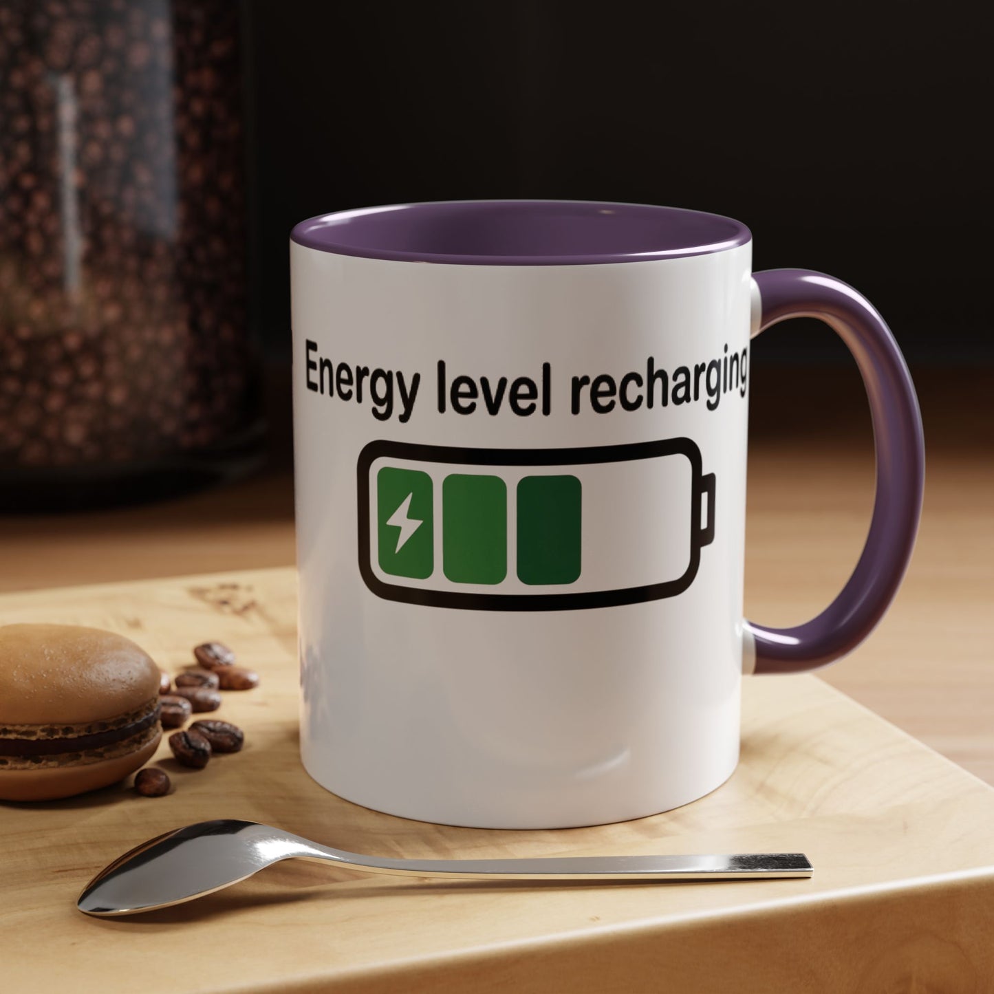 Recharge Your Energy Level, Gift for Tech Lovers, Office Desk Essential, Fun Quote Mug, Unique [...]