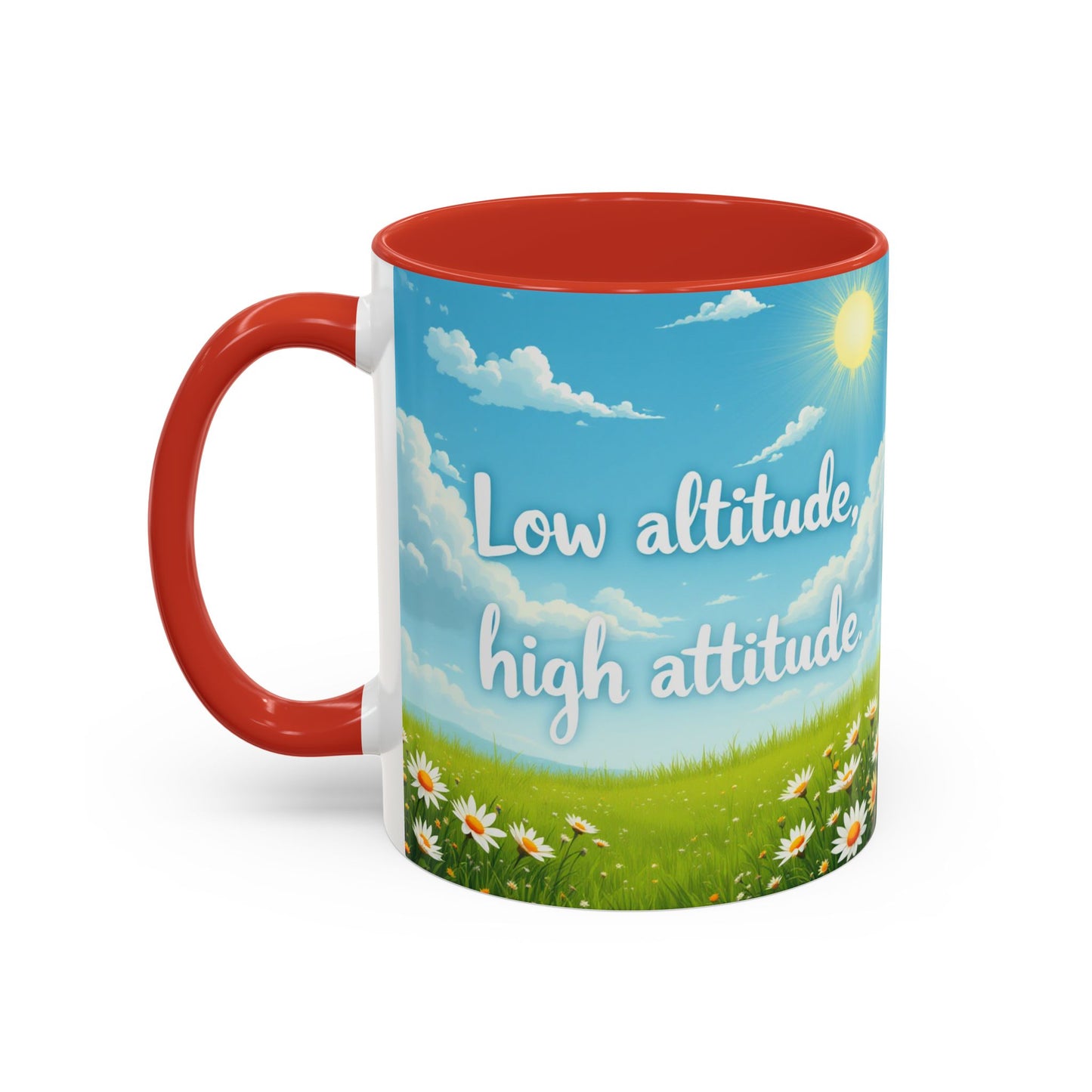 Low Altitude, High Attitude | Motivational Gift for Coffee Lovers, Nature Enthusiasts, Office Decor, [...]