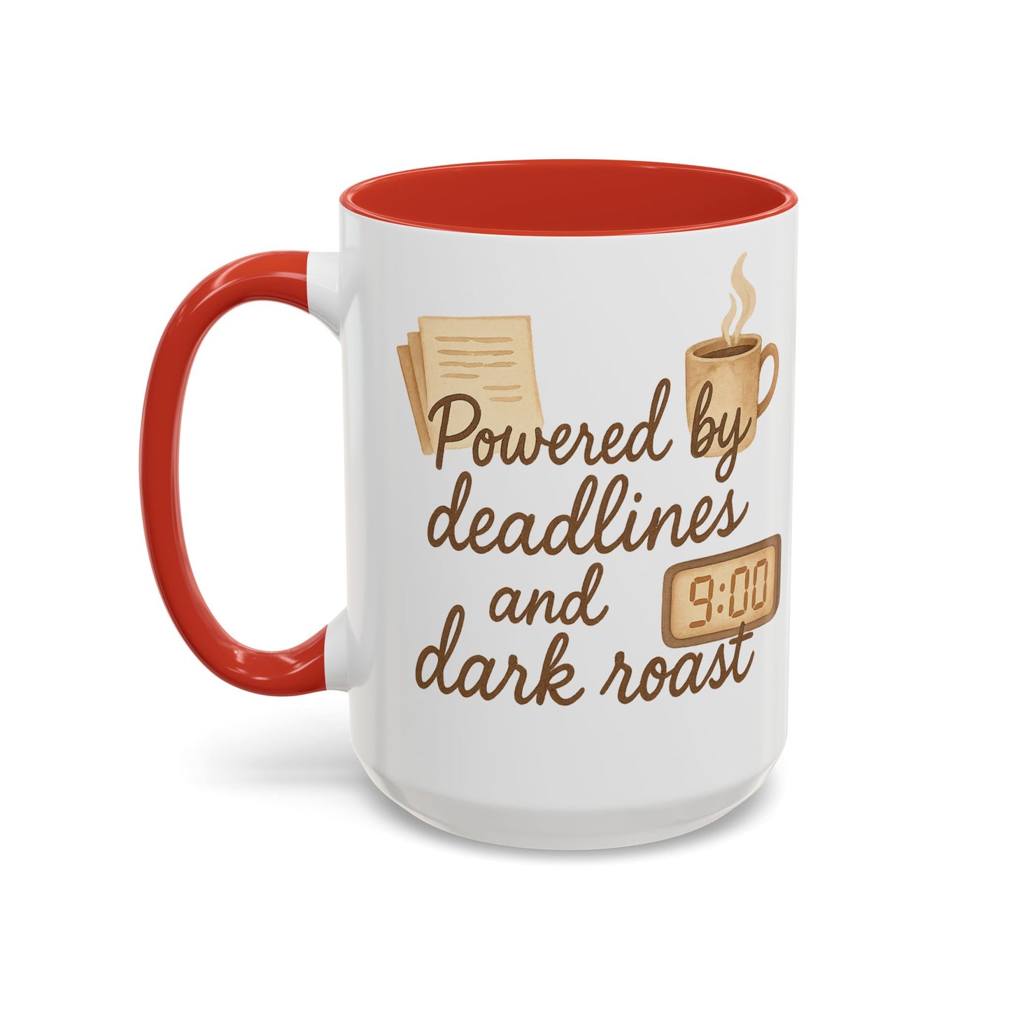 Powered by Deadlines and Dark Roast - Gift for Coffee Lover, Journalist