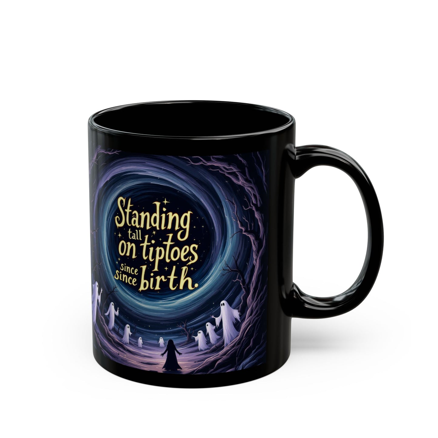Standing on tiptoe Halloween Gift, Ghost Mug, Witchcraft Enthusiast, Home Decor, Unique Tea Cup
