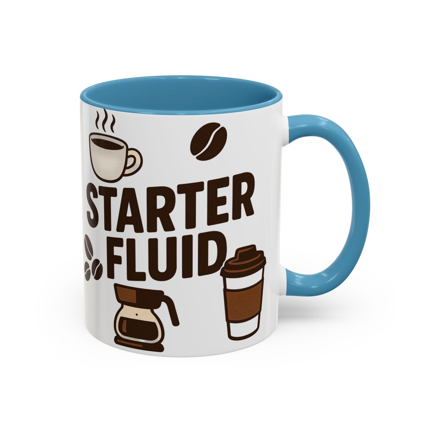 Starter Fluid Coffee Lover's Accent Mug – Perfect Gift for Birthdays, Holidays, or Office Use, Great for Your Morning Brew