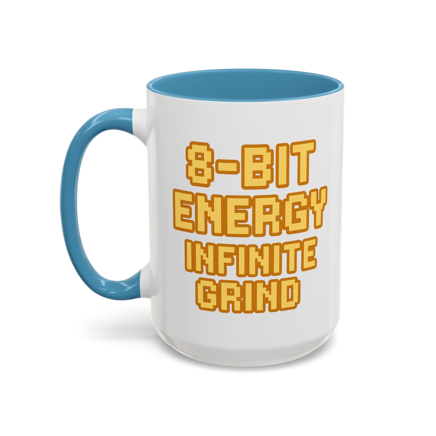 8-Bit Energy Infinite Grind, Cool Gaming Gift, Retro Video Game Cup, Perfect for Gamers, Fun Office Mug