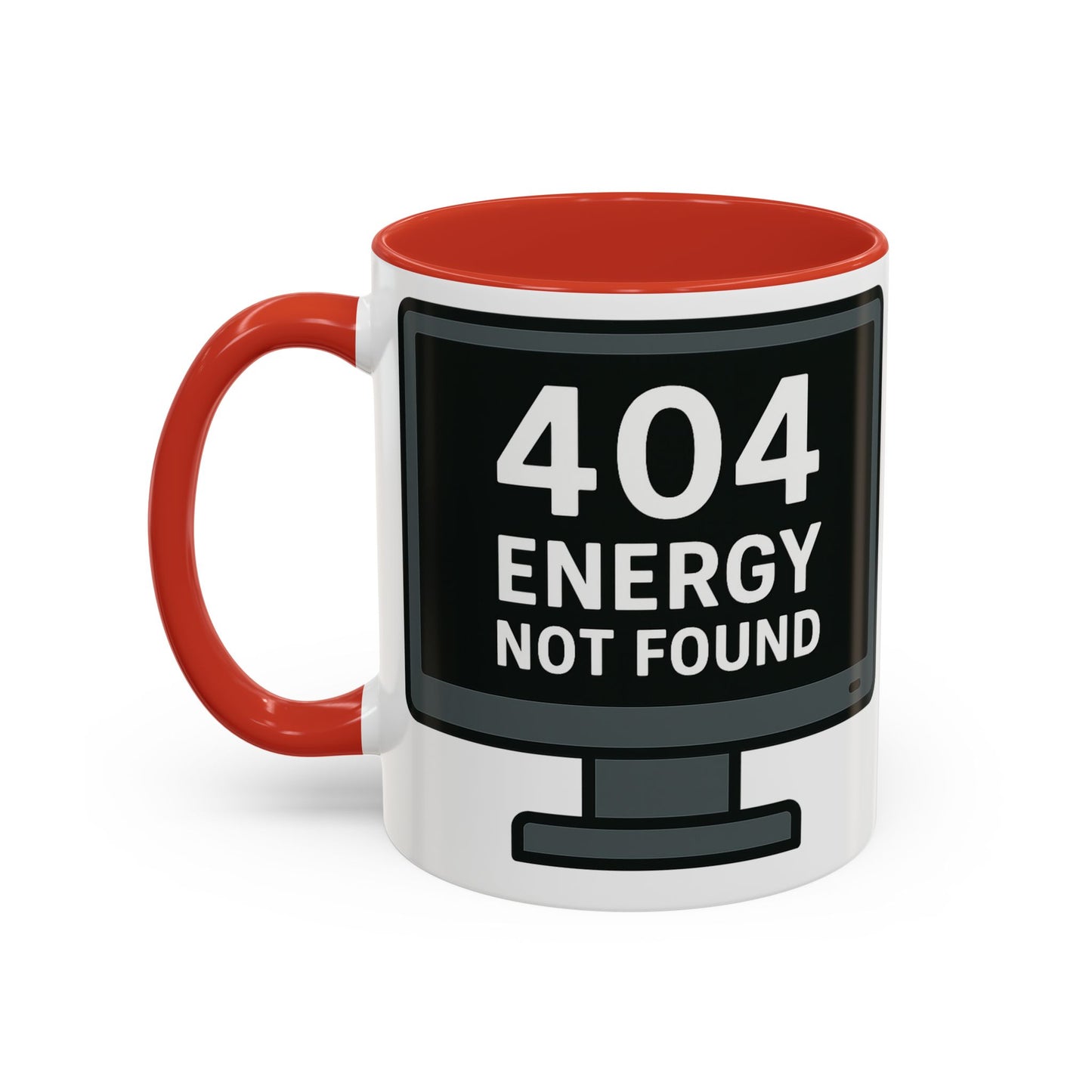 Humorous 404 Energy Not Found Coffee Mug, Funny Gift for Programmers, Unique Office Mug, Tech Lover's Gift, Coffee Lovers Mug