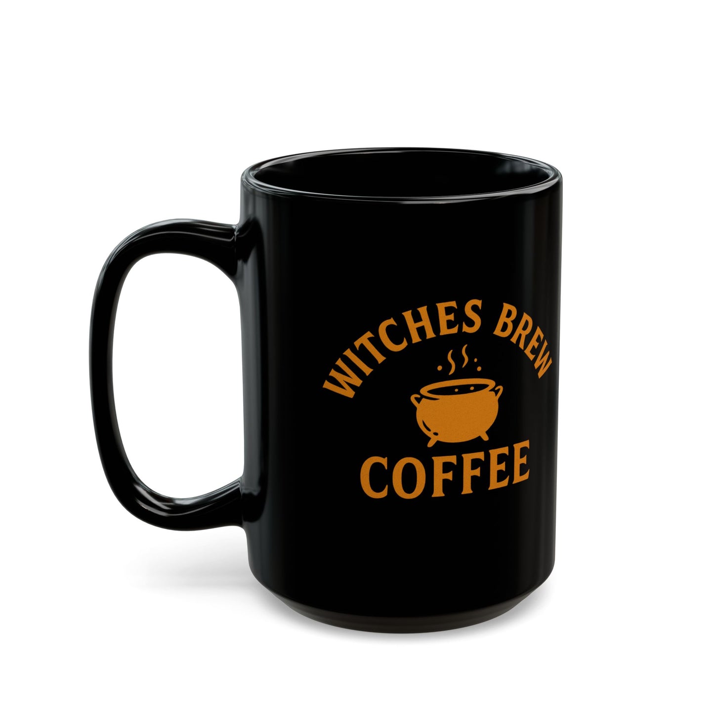 Witches Brew Coffee Mug | Black Ceramic Cup for Halloween, Witch Themed Gift