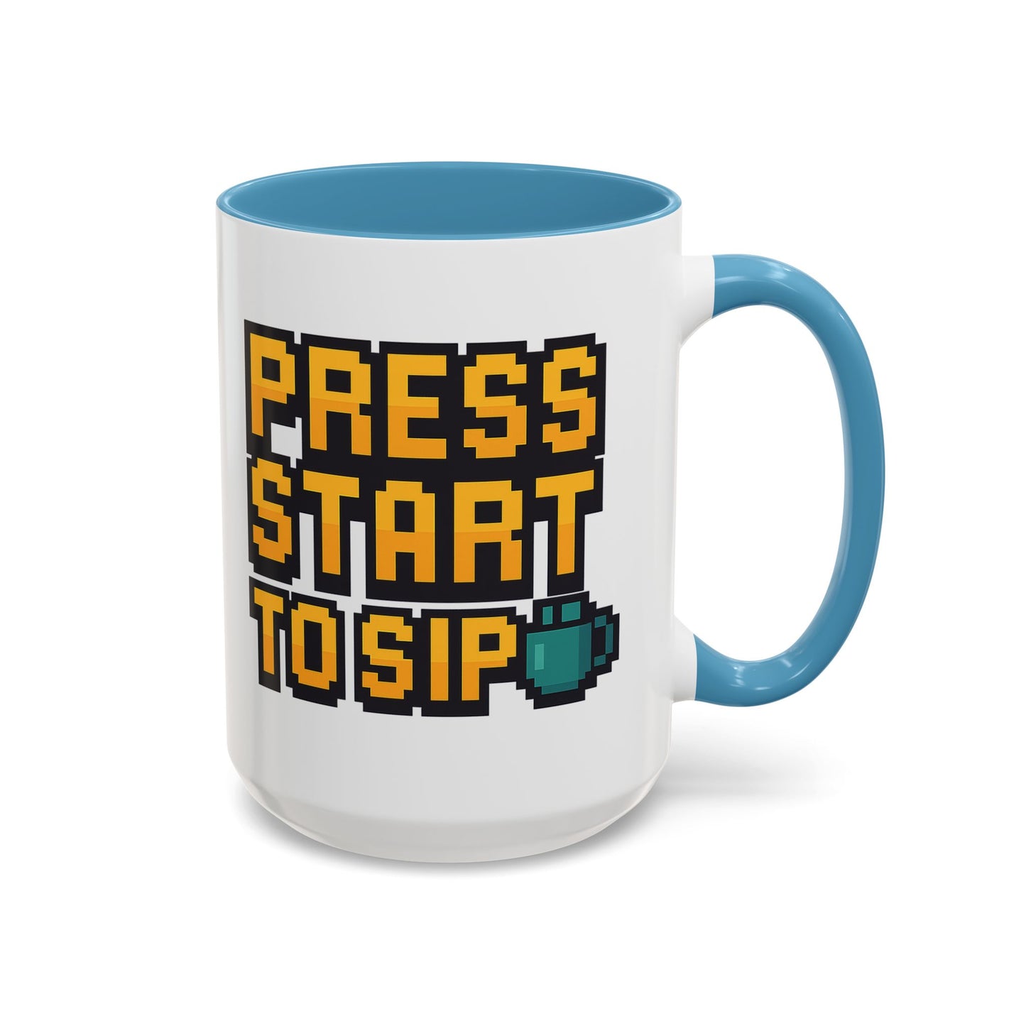 Gamer Coffee Mug, Press Start To Sip, Video Game Gift, Fun Kitchenware, Gaming Decor, Retro Style Mug