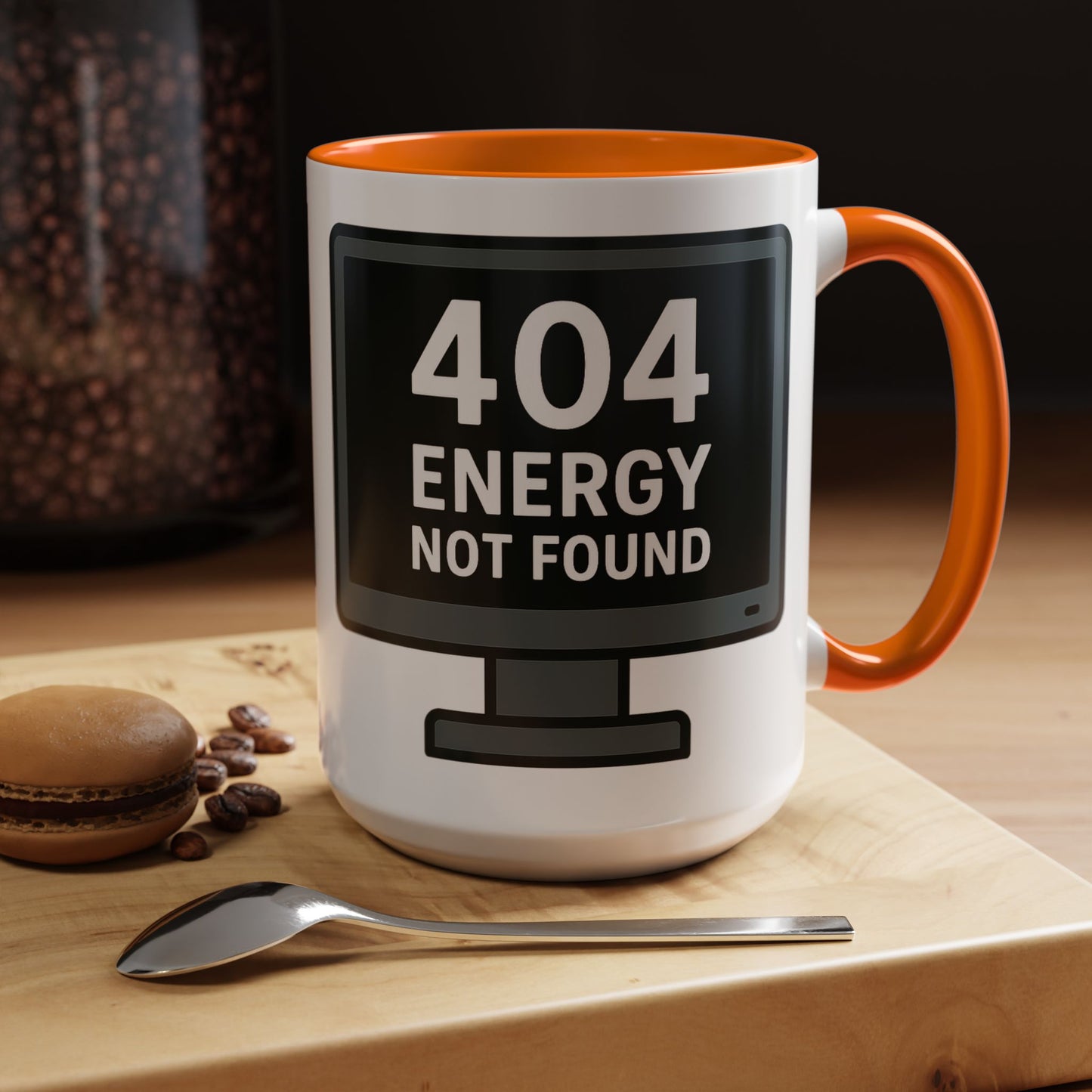 Humorous 404 Energy Not Found Coffee Mug, Funny Gift for Programmers, Unique Office Mug, Tech Lover's Gift, Coffee Lovers Mug