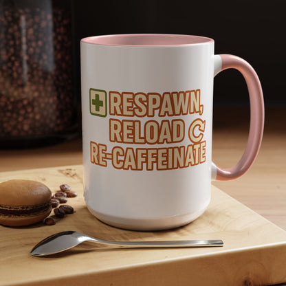 Respawn, Reload, Re-Caffeinate, Perfect Gift for Gamers, Fun Office Cup, Video Game Lover Mug, Birthday Present, [...]