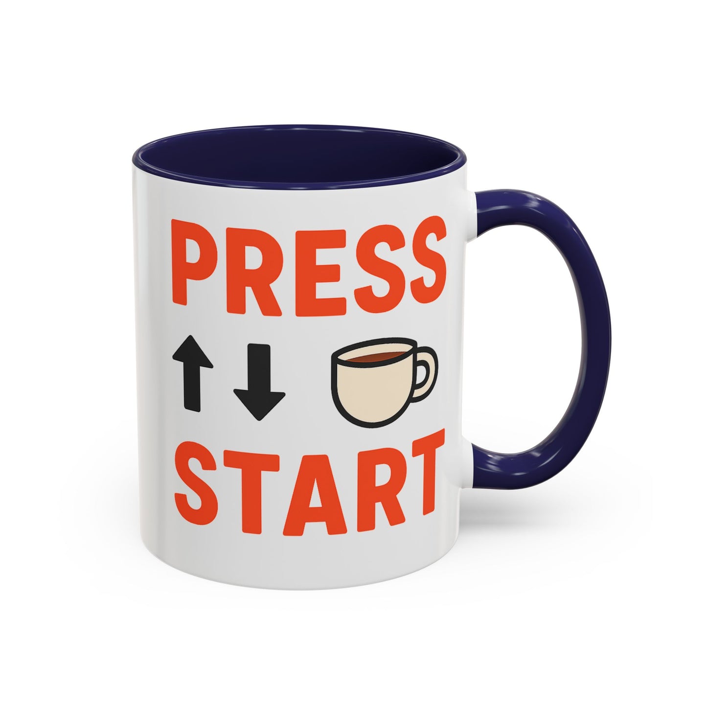 Press Start Retro Gamer Design, Fun Gifts for Gamers, Office Essentials, Tea Lovers, Unique Home Decor