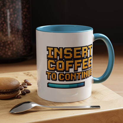 Insert Coffee to Continue, Gift for Tech Lovers, Office Desk Decor, Video Game Mug