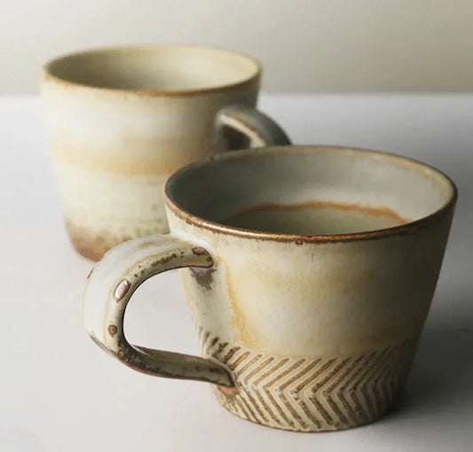 Japanese style coffee cup vintage stoneware coffee cup - Mug World