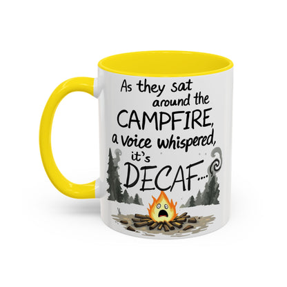 Scary Campfire Decaf Story Coffee Mug - Fun Gift for Outdoor Lovers, Camping, Hiking