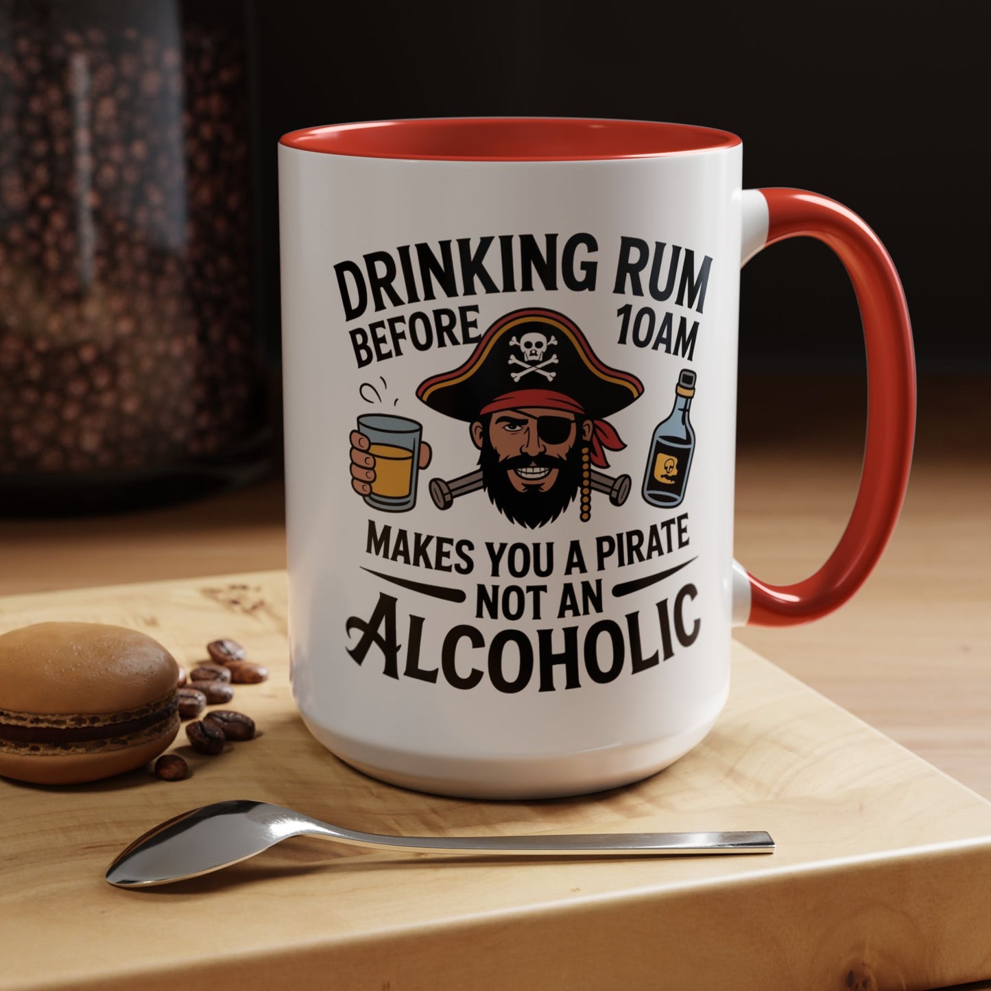 Pirate-Themed Coffee Mug, Fun Gift for Rum Lovers, Perfect for Pirate Parties, Nautical Decor, Unique Holiday Present