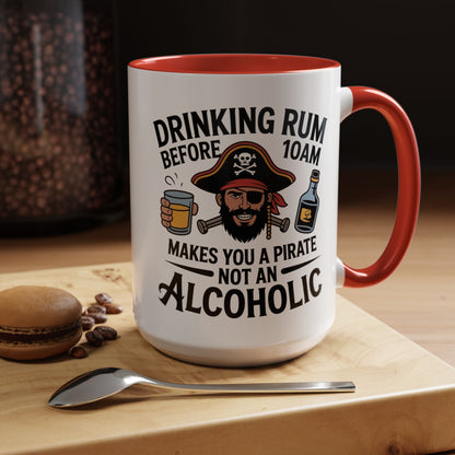 Pirate-Themed Coffee Mug, Fun Gift for Rum Lovers, Perfect for Pirate Parties, Nautical Decor, Unique Holiday Present