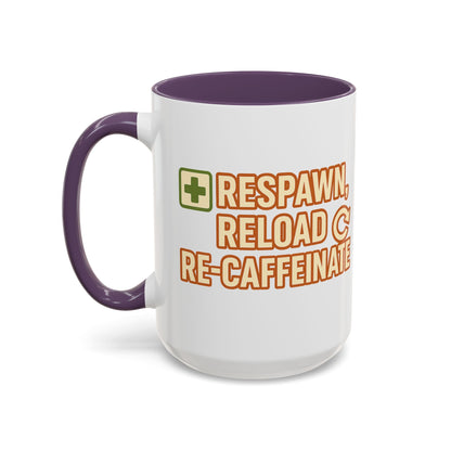 Respawn, Reload, Re-Caffeinate, Perfect Gift for Gamers, Fun Office Cup, Video Game Lover Mug, Birthday Present, [...]