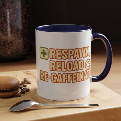 Respawn, Reload, Re-Caffeinate, Perfect Gift for Gamers, Fun Office Cup, Video Game Lover Mug, Birthday Present, [...]