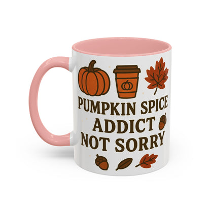 Pumpkin Spice Addict Coffee Mug, Cozy Fall Gift for Coffee Lovers, Autumn Decor, Cute Mug for Thanksgiving