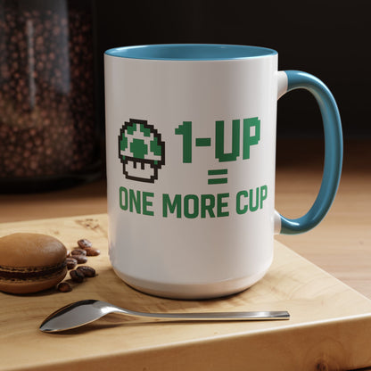 Retro Gaming Coffee Mug, 1-Up Mushroom Cup, Perfect Gift for Gamers, Funny Office Mug, Video Game Lover, Unique Birthday Present