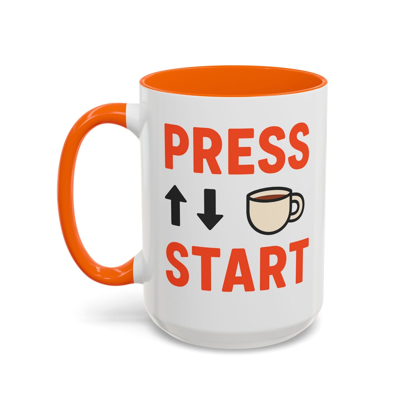 Press Start Retro Gamer Design, Fun Gifts for Gamers, Office Essentials, Tea Lovers, Unique Home Decor