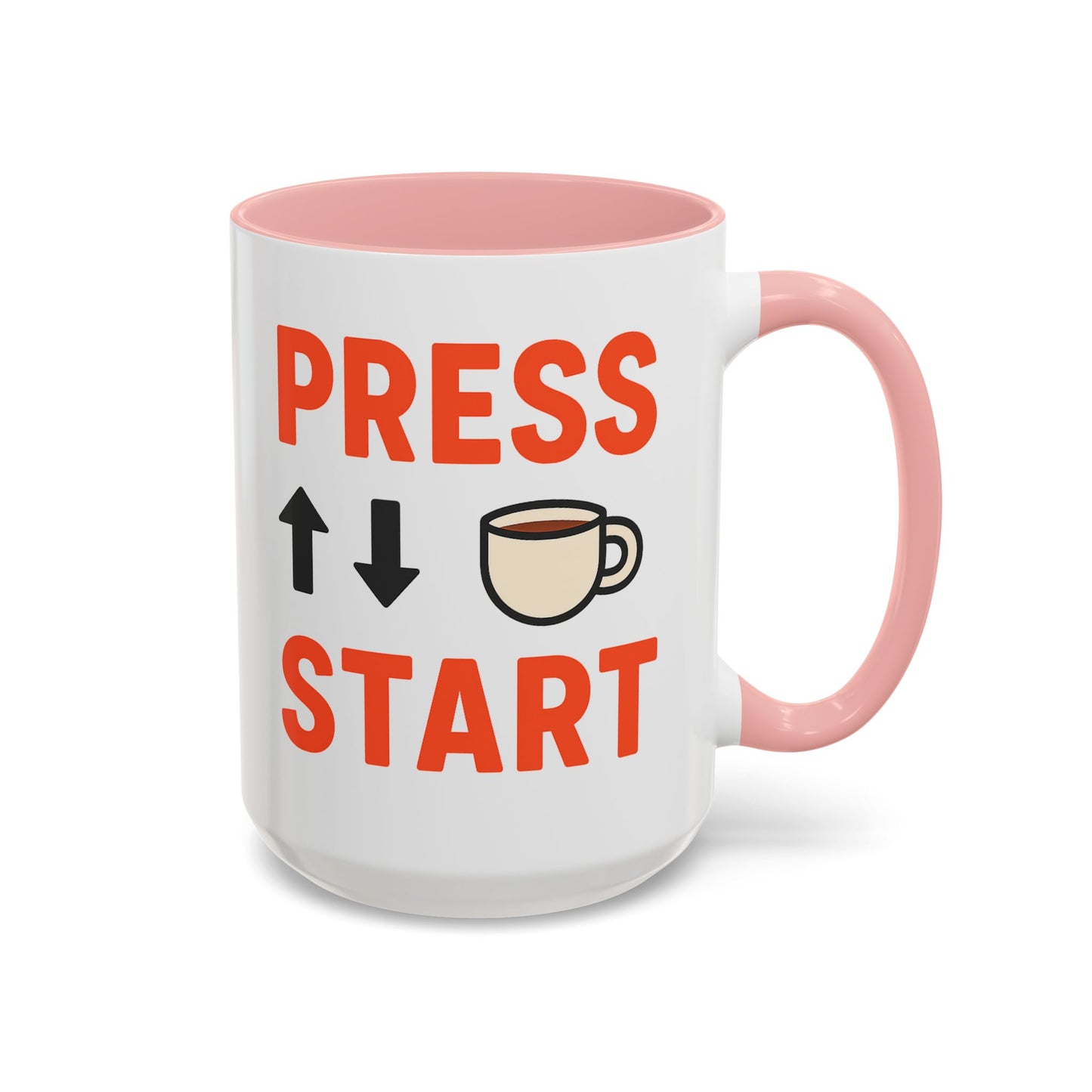 Press Start Retro Gamer Design, Fun Gifts for Gamers, Office Essentials, Tea Lovers, Unique Home Decor