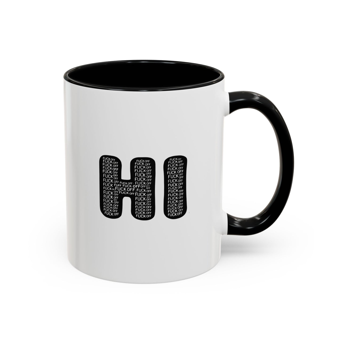 Explicit 'HI' Design, Modern Mug for Tea Lovers, Gift Idea for Friends, Unique Office Decor, Home Kitchen Accessory
