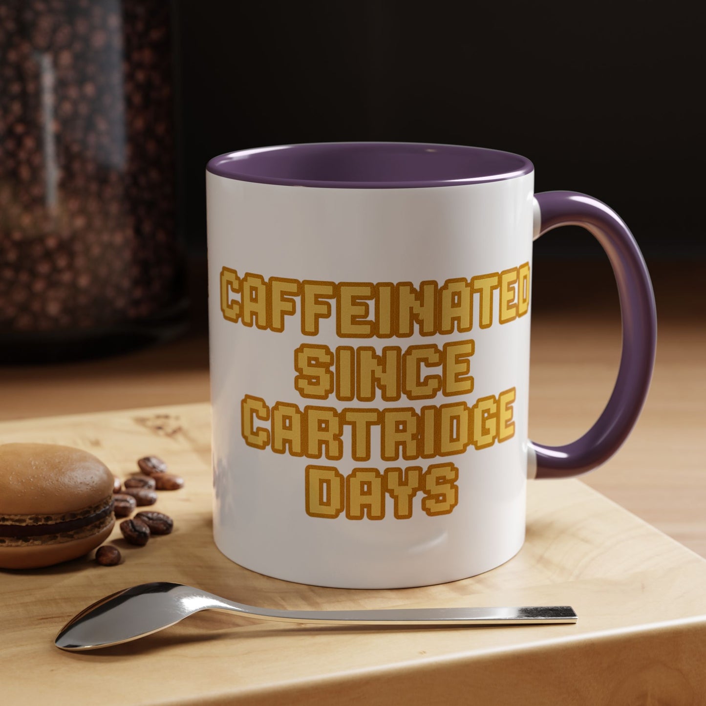 Caffeinated Nostalgia Coffee Mug, Retro Gamer Mug, Gift for Gamers, Fun Coffee Cup, Unique Kitchenware, Video Game Enthusiast
