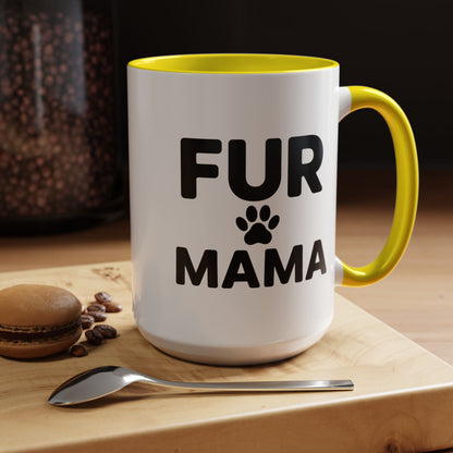 Fur Mama Coffee Mug - Perfect Gift for Dog Lovers, Pet Parents, Animal Enthusiasts, Mother's Day, Birthdays, Coffee Lovers