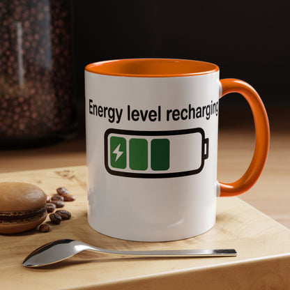 Recharge Your Energy Level, Gift for Tech Lovers, Office Desk Essential, Fun Quote Mug, Unique [...]