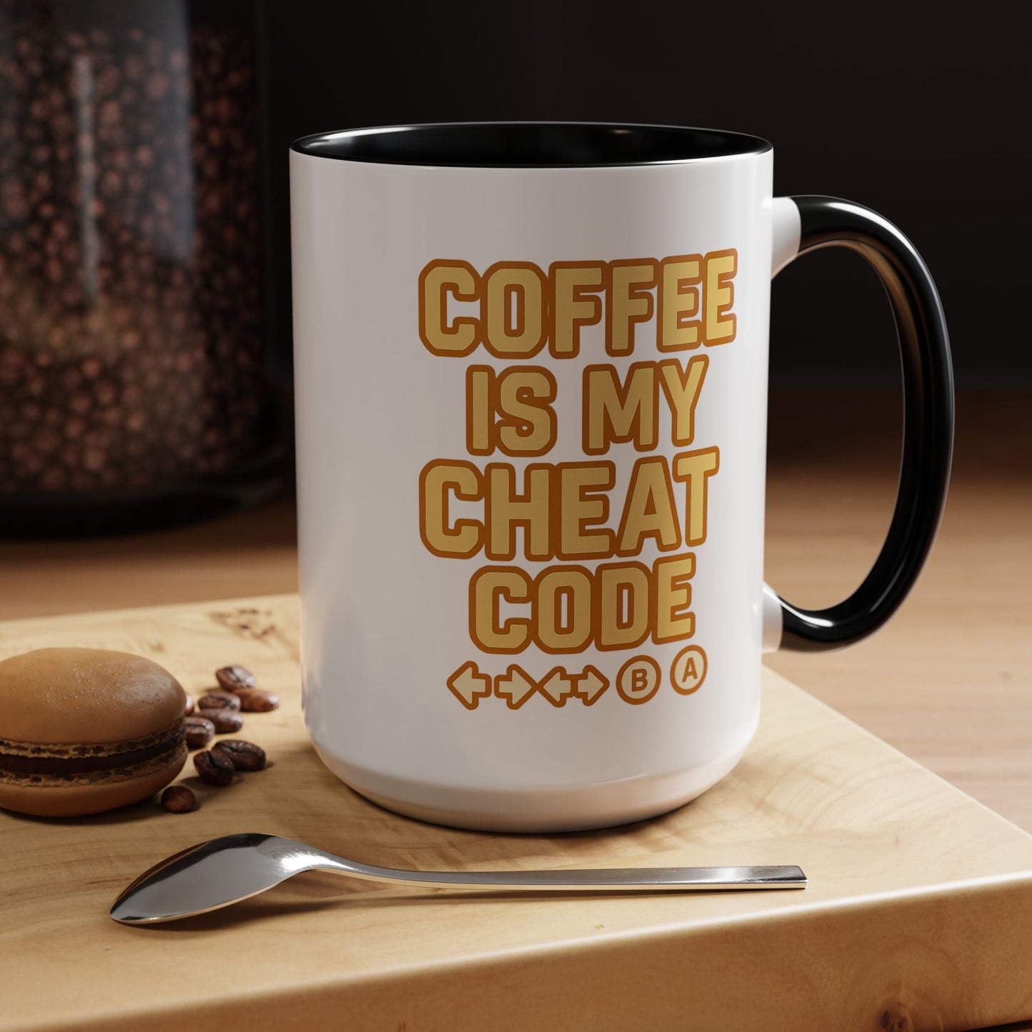 Coffee is My Cheat Code, Game Themed Gift, Funny Mug for Gamers, Gaming Accessory, Birthday Gift for Him