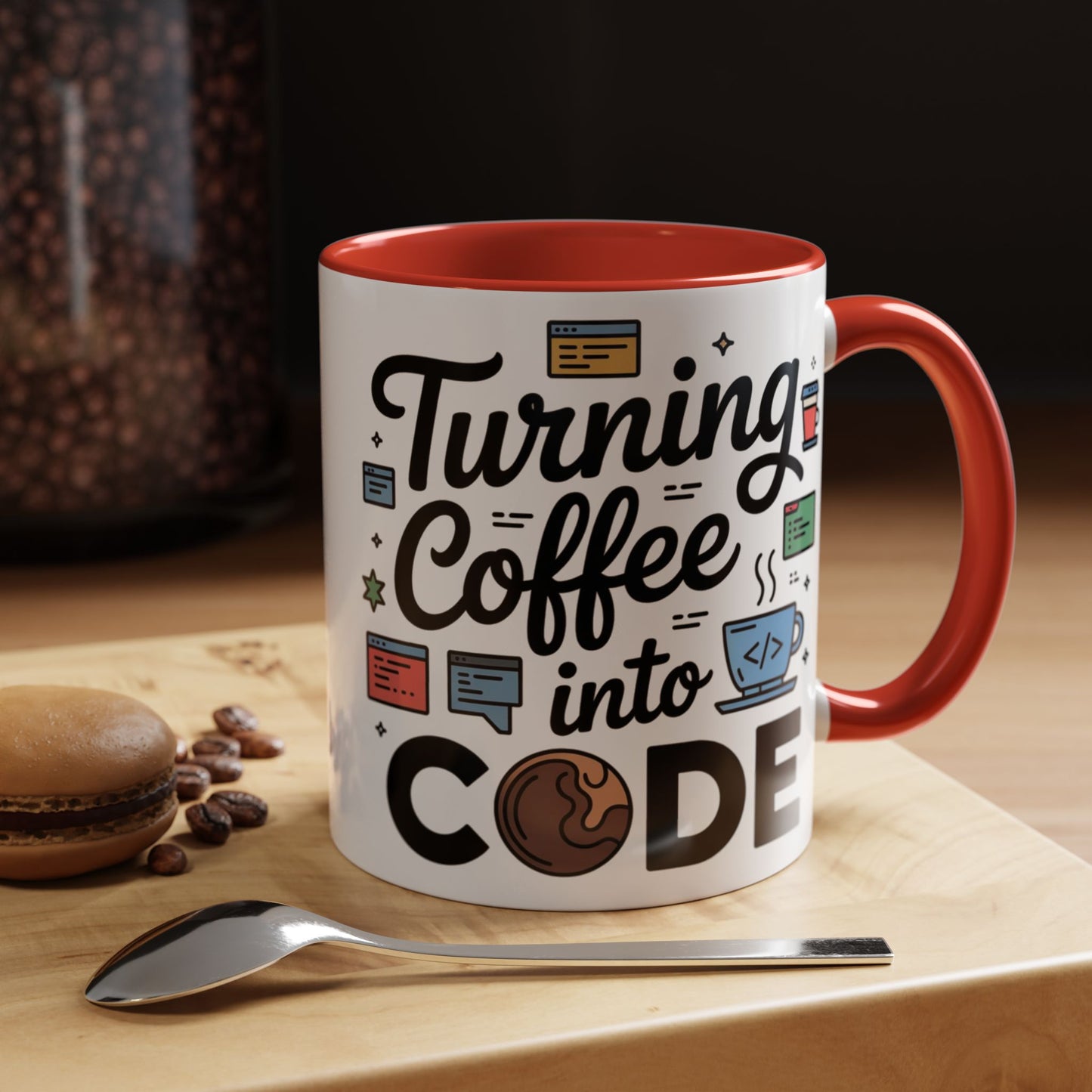 Turning Coffee into Code Mug, Programmer Gift, Coffee Lovers Cup, Tech Humor, Office Decor, Geeky Coffee Mug