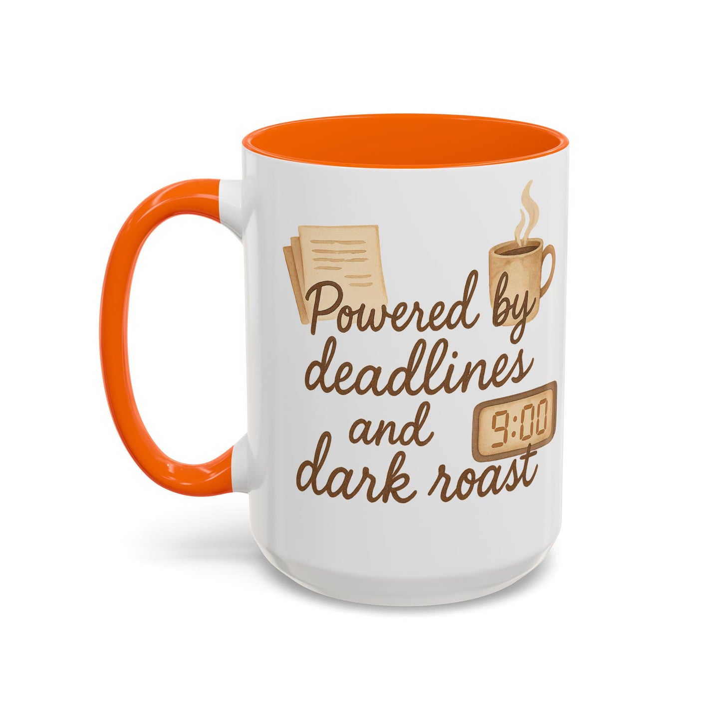 Powered by Deadlines and Dark Roast - Gift for Coffee Lover, Journalist