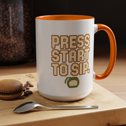 Press Start to Sip, Unique Gift for Gamers, Fun Birthday Present, Video Game Decor, Geeky Kitchenware