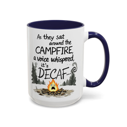Scary Campfire Decaf Story Coffee Mug - Fun Gift for Outdoor Lovers, Camping, Hiking