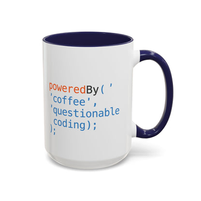 Coffee-Themed Accent Mug with Programmer Humor, Gift for Coders, Computer Enthusiasts, Office Use, Birthday, Tech Celebration
